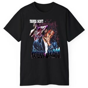 Travis Scott Black Graphic cotton T-Shirt